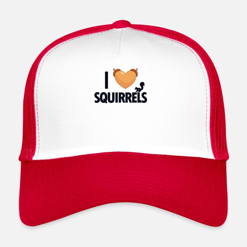 J’aime les écureuils Écureuil Fox Écureuil Casquette trucker 