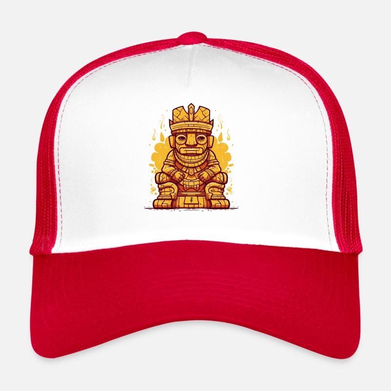 Inka-Maya-König auf Thron-Statue Trucker Cap