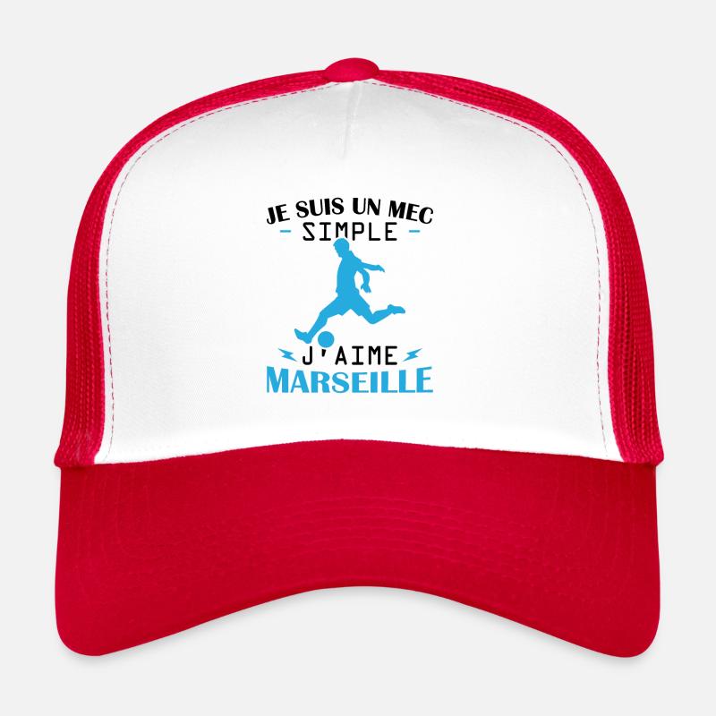 Je suis un mec simple j aime marseille Casquette trucker 
