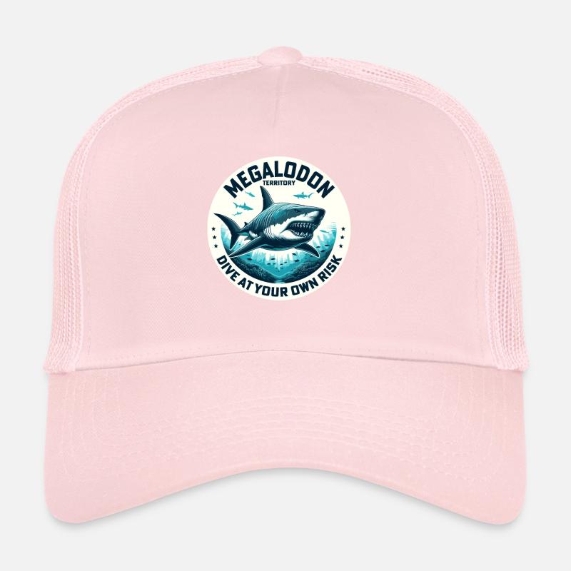 Megalodon Territory Alert | Ocean Shark Diving Trucker Cap