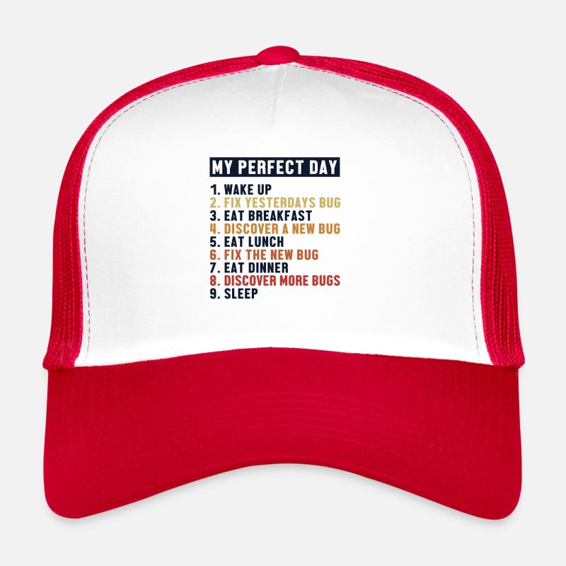 Correction de bugs Perfect Day Développeur Codeur Programmeur Casquette trucker 