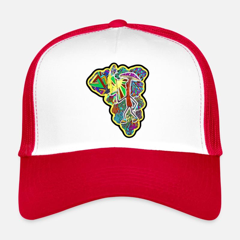 MUSHROOMinCOLORS - Trucker Cap - Weiß/Rot