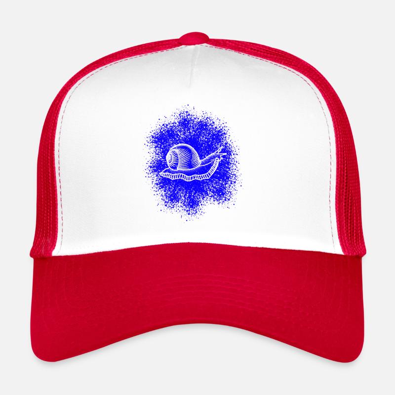 Snail with snail shell - Trucker Cap - white/red