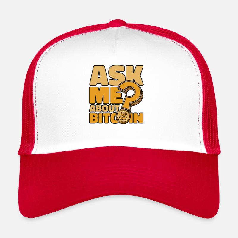 Posez-moi des questions sur la crypto-monnaie Bitcoin Crypto Casquette trucker 