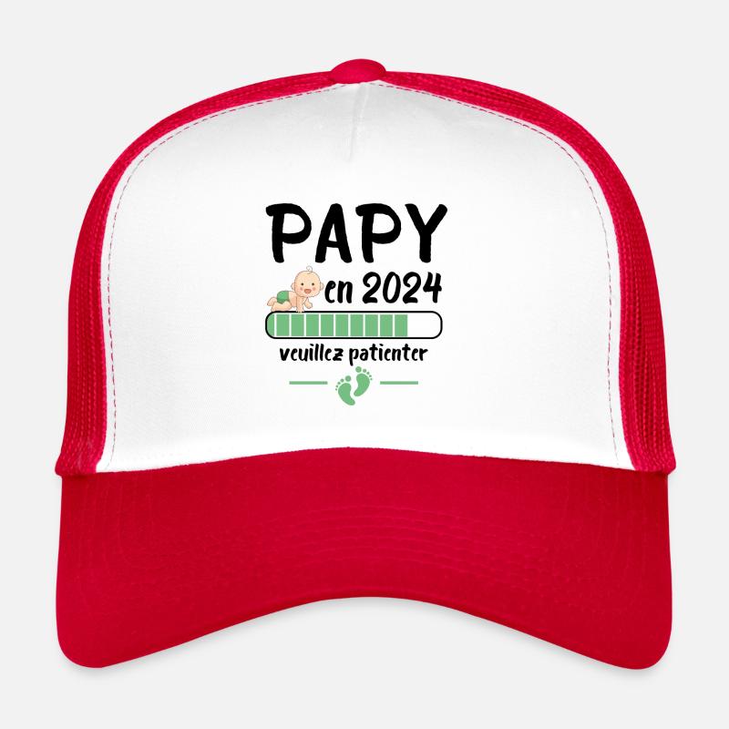 Cadeau Papy Annonce Grossesse Grand Père 2024 Casquette trucker 