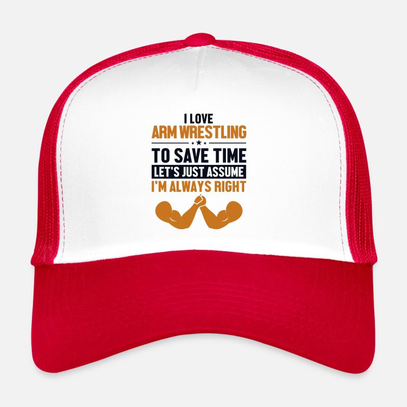 Bras de fer Supposons que j’ai le bras droit Casquette trucker 
