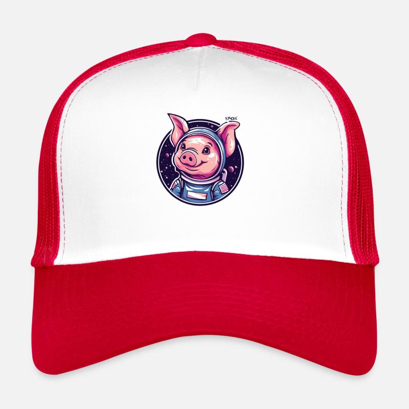 A Funny Space Pig Astronaut Trucker Cap