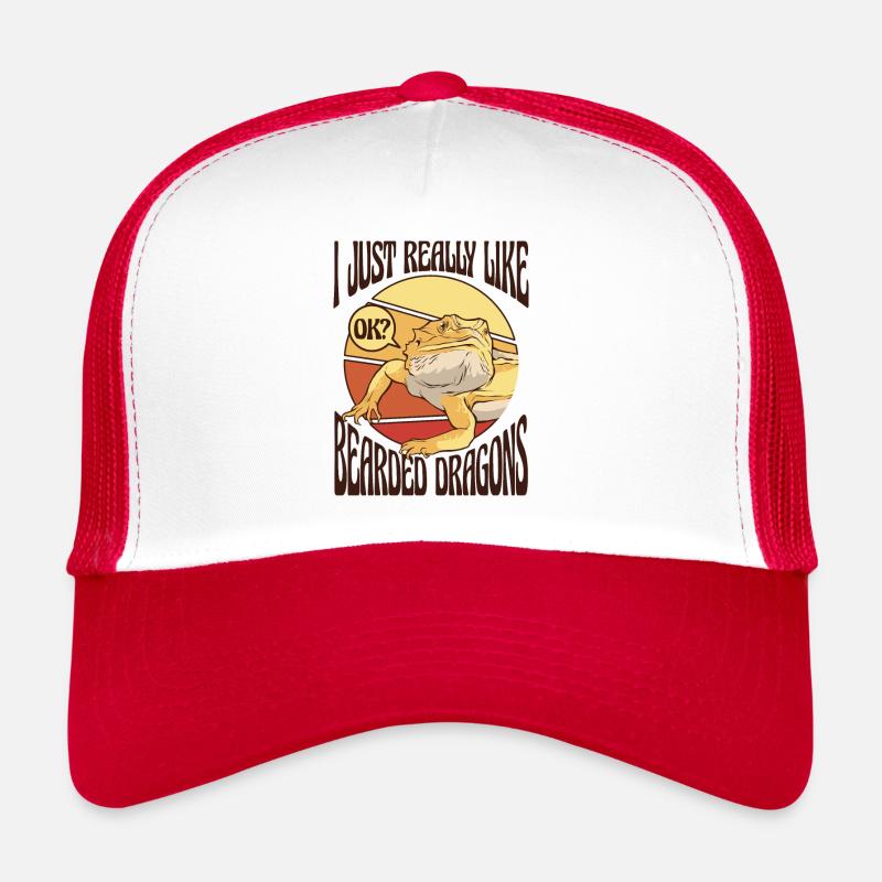 Really Like Bearded Dragons Pogona Lizard Pet Trucker Cap