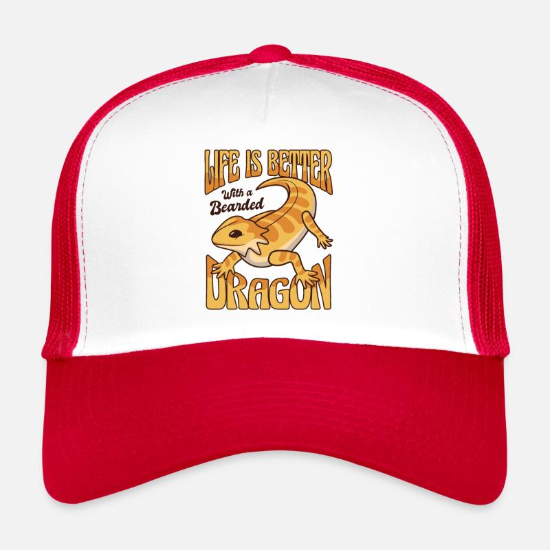 Life is Better with a Bearded Dragon Pogona Trucker Cap