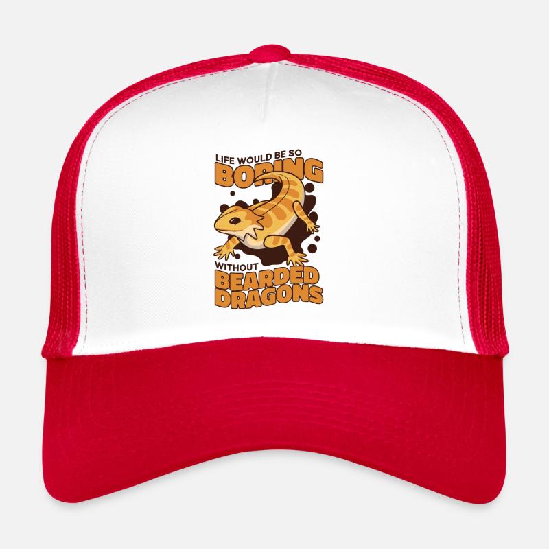 Life Would Be Boring Without Pogona Lizard Trucker Cap