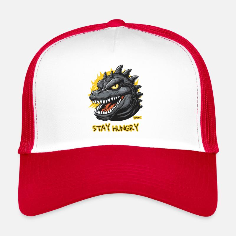 Bleib hungrig! Riesige Dino Echse Trucker Cap