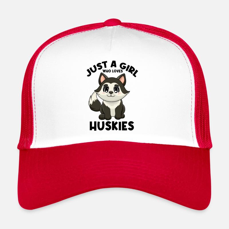 Juste une fille qui aime les huskies Casquette trucker 