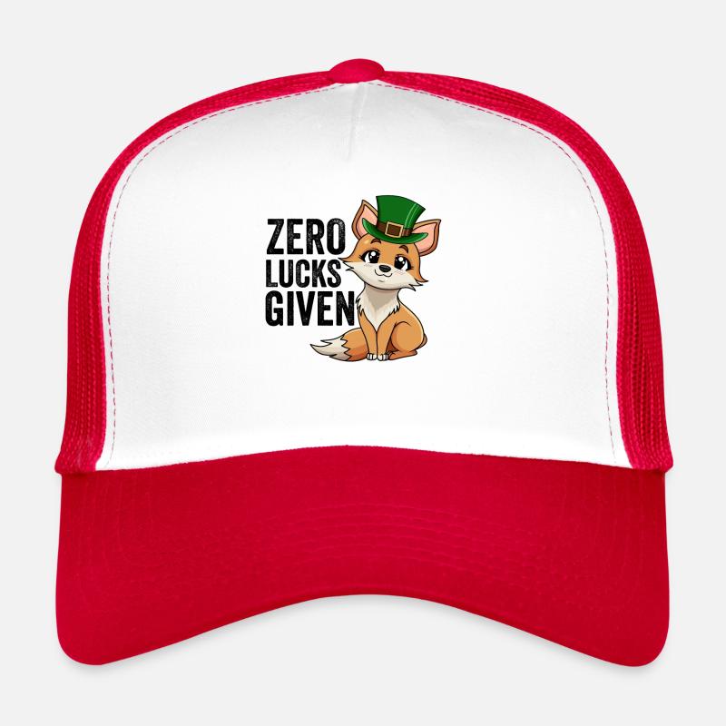 Zero Lucks Given Cute Kawaii Fox Ireland Irish Pun Casquette trucker 