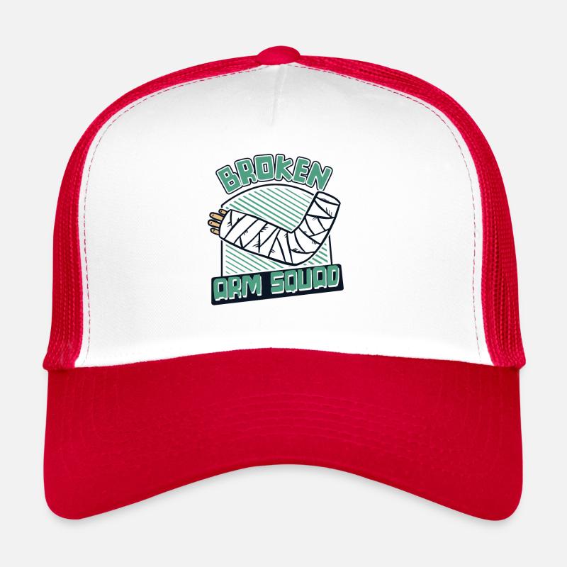 Broken Arm Squad Broken Arm Leg Broken Bone Bone Trucker Cap
