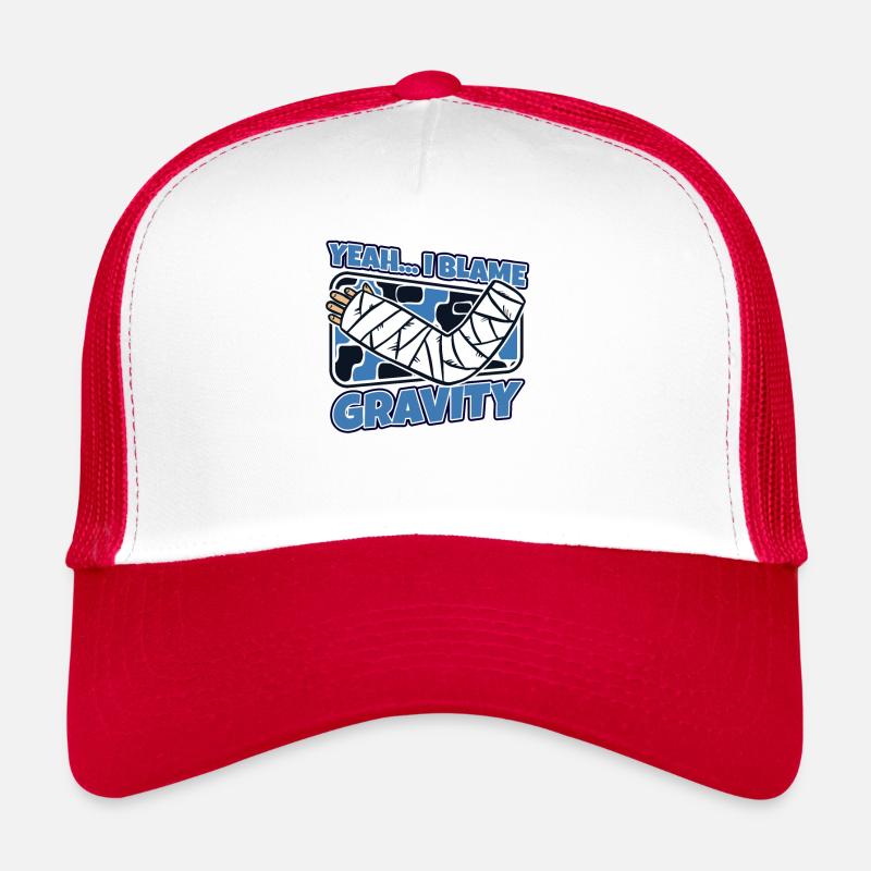 I Blame Gravity Broken Bone Broken Finger Bone Trucker Cap