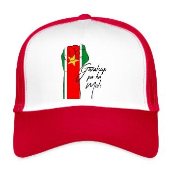 Flag Guadeloupe Pa Ka Moli Man Women Children - Trucker Cap - white/red - Front
