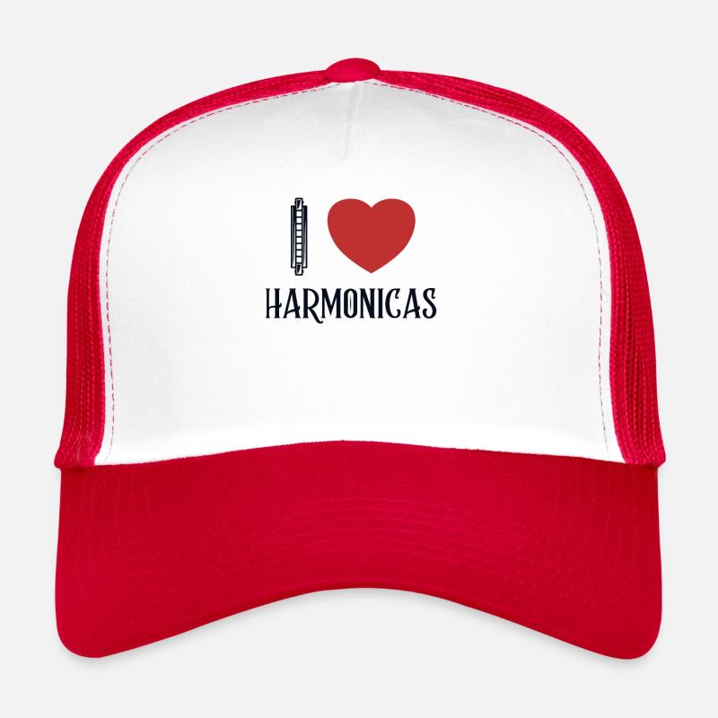 I love Harmonicas Harmonist Harmonicist Mouth Trucker Cap