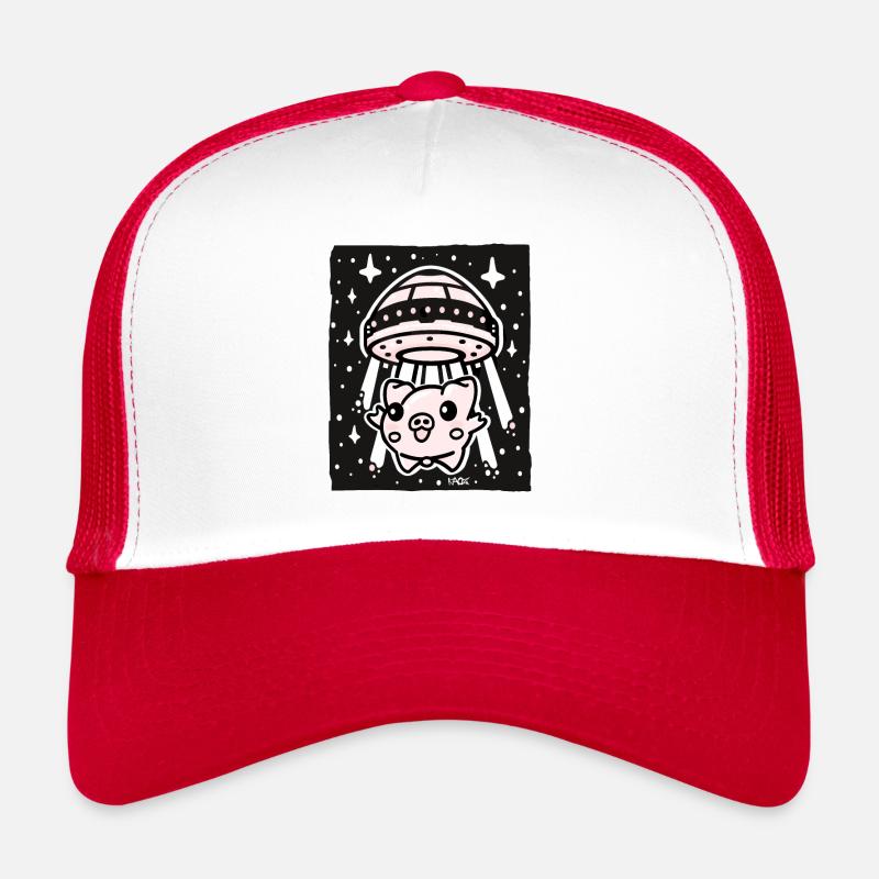 Enlèvement extraterrestre d’un cochon mignon Casquette trucker 