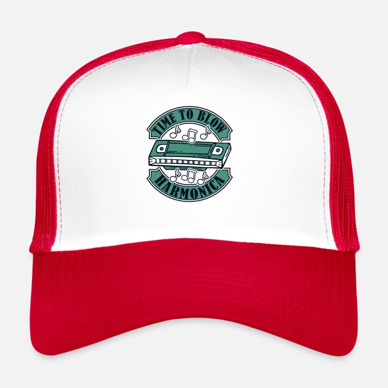 Il est temps de souffler Harmonica Bouche Harmoniste Harmonist Casquette trucker 