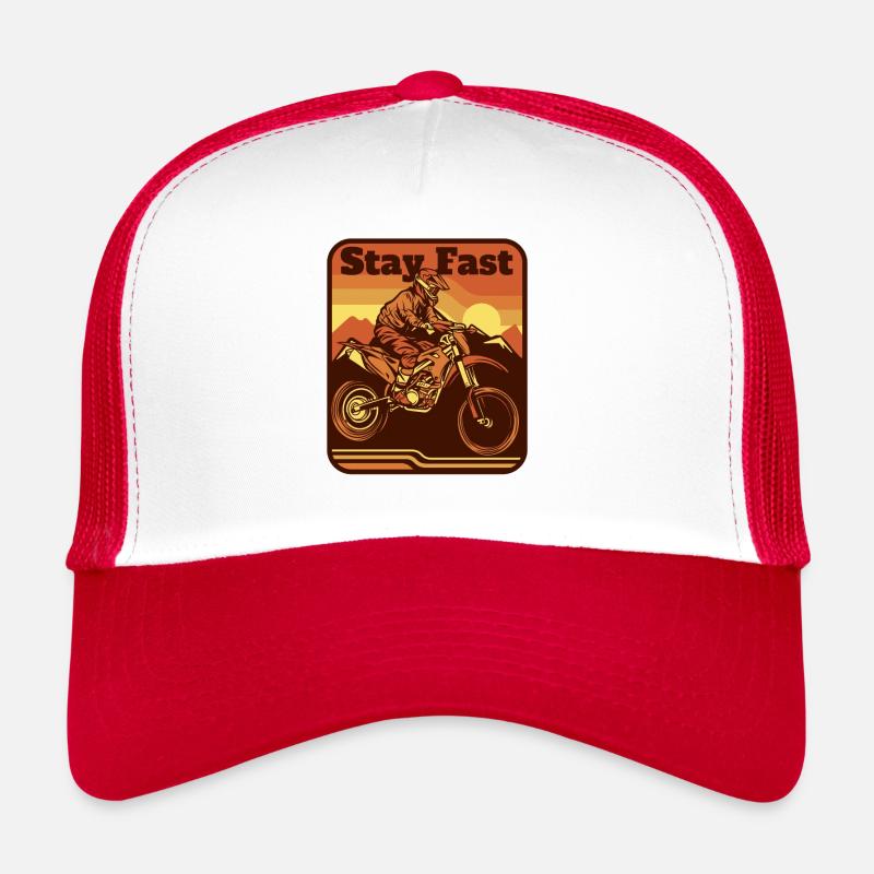 Restez rapide Pilotes de Supermotard de course de moto Casquette trucker 