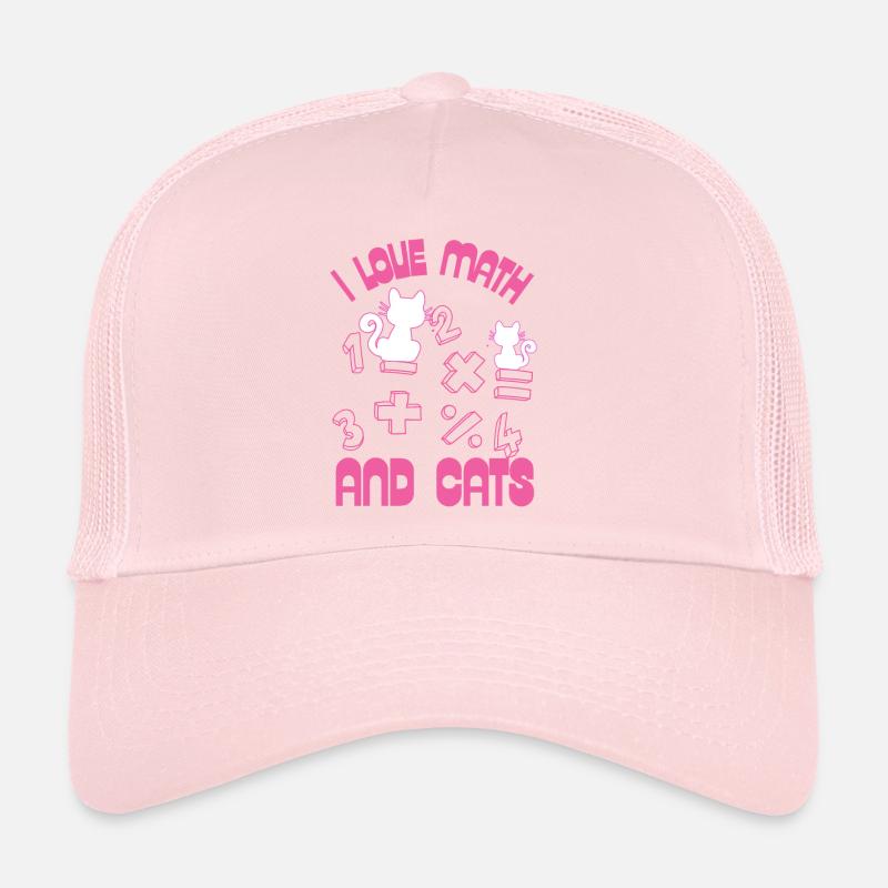 J’aime les maths et les chats Casquette trucker 
