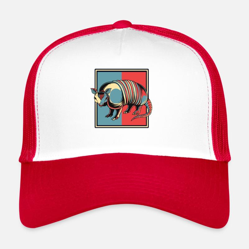 Portrait de tatou fée rose Chlamyphoridae Casquette trucker 