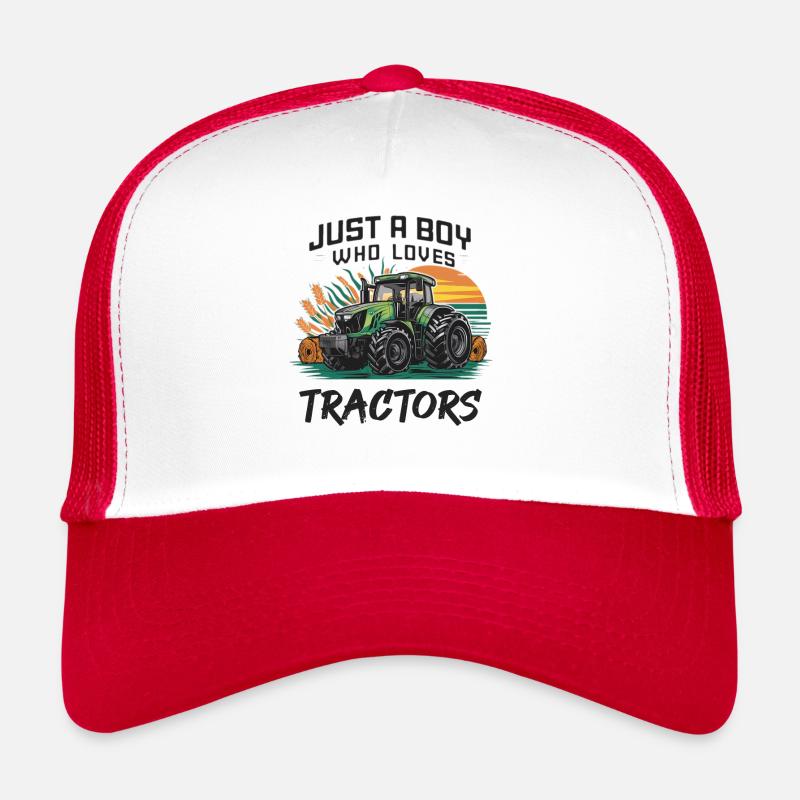 Just a Boy who loves Tractors Trucker Cap