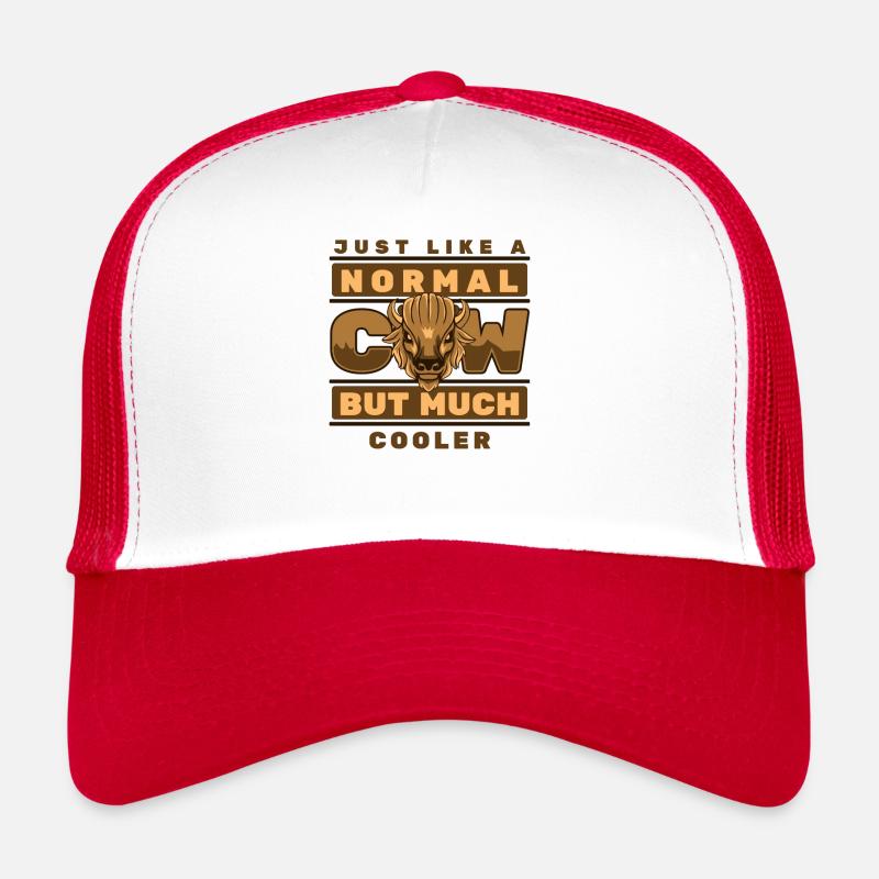 Comme une vache normale juste plus fraîche Buffalo Américain Casquette trucker 