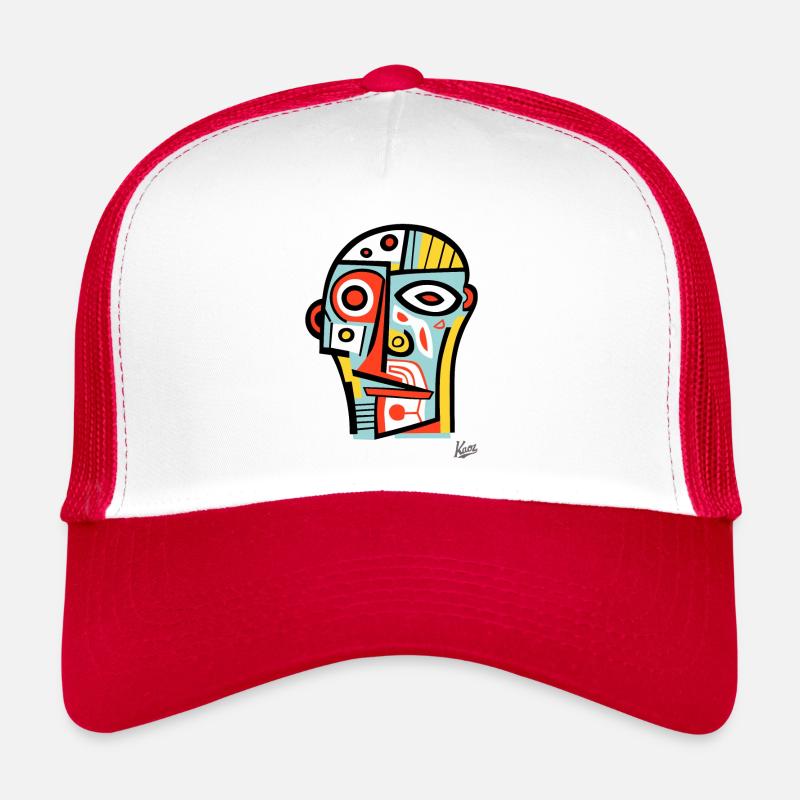 Cubisme abstrait : la tête et le visage Casquette trucker 