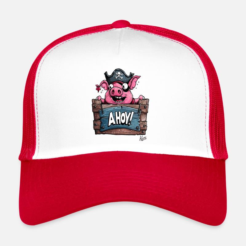 Funny Pig Pirate, Ahoy! Trucker Cap