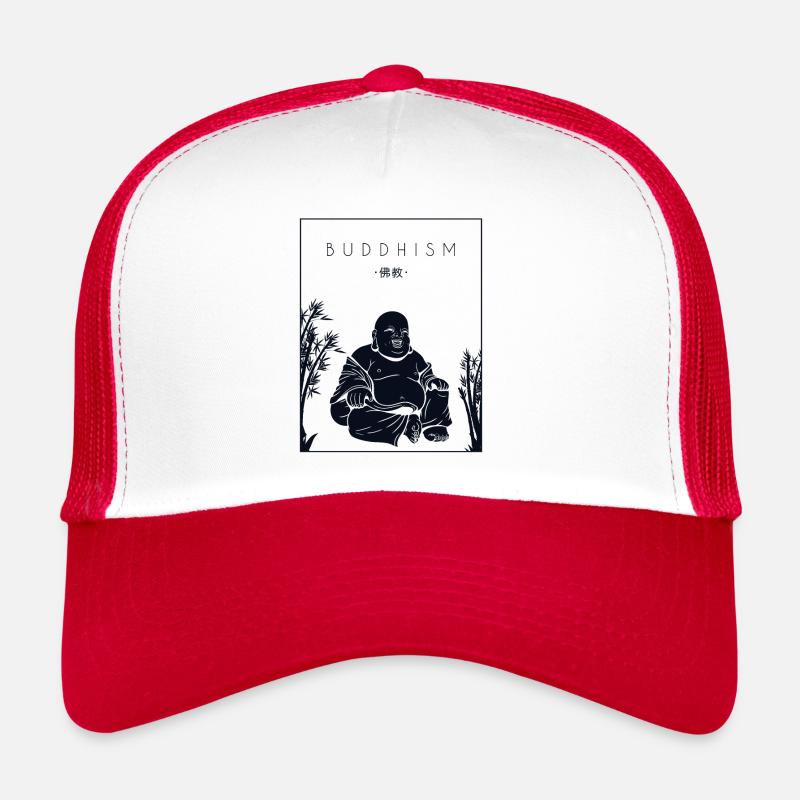 Statue bouddhiste bouddhiste Hanzi chinois Casquette trucker 