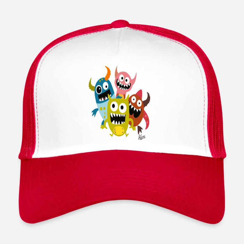 Eine Gruppe lustiger Monster Freunde Trucker Cap