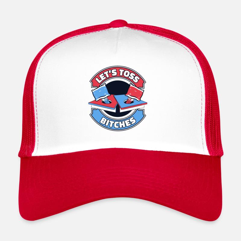 Let's Toss Bitches Boards Sitzsack Spiel Cornhole Trucker Cap