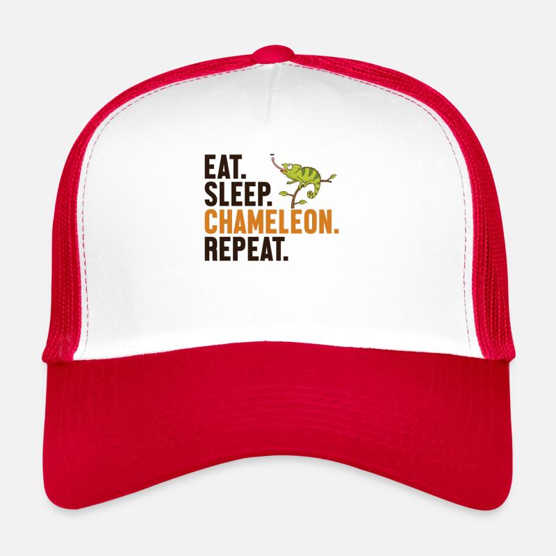 Eat Sleep Chameleon Repeat Veiled Panther Lover Trucker Cap