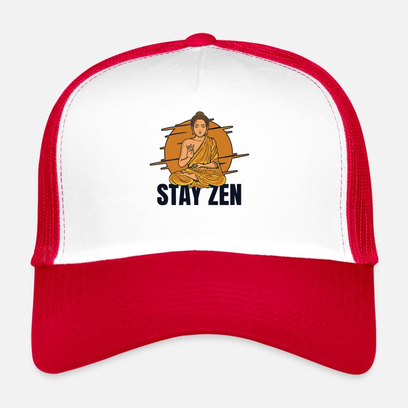 Séjour Zen Bouddhiste Statue Symbole Prêtre Bouddhisme Casquette trucker 