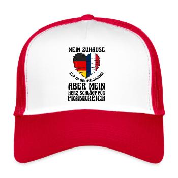Franzosen Französisch Deutschland Frankreich - Trucker Cap - Weiß/Rot - Vorne