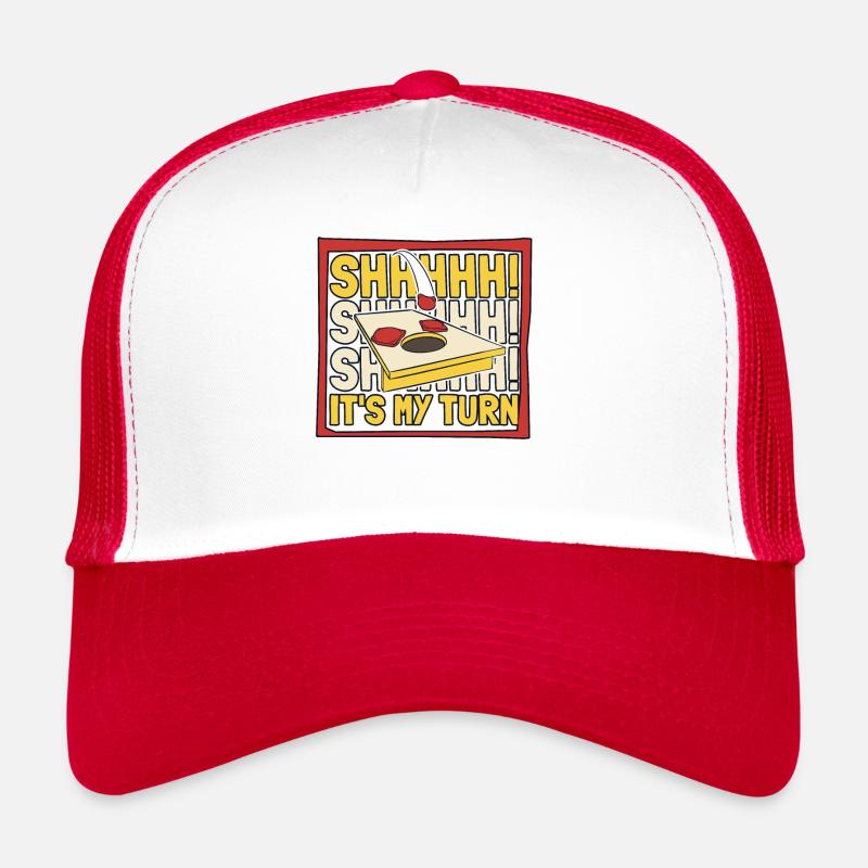 Shh It's My Turn Game Boards Bean Bag Trucker Cap