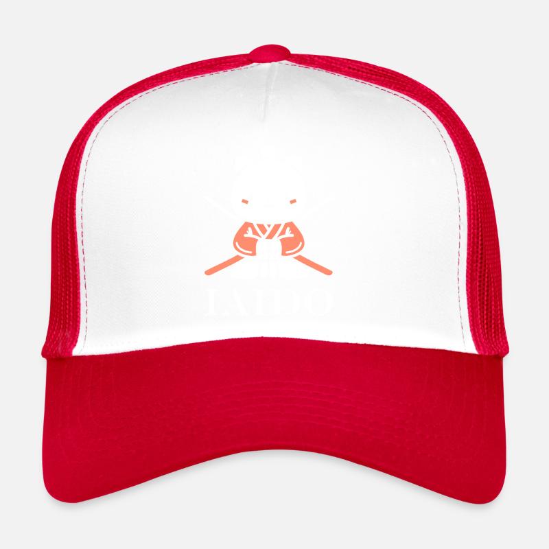 IAIDO - Casquette trucker  - blanc/rouge