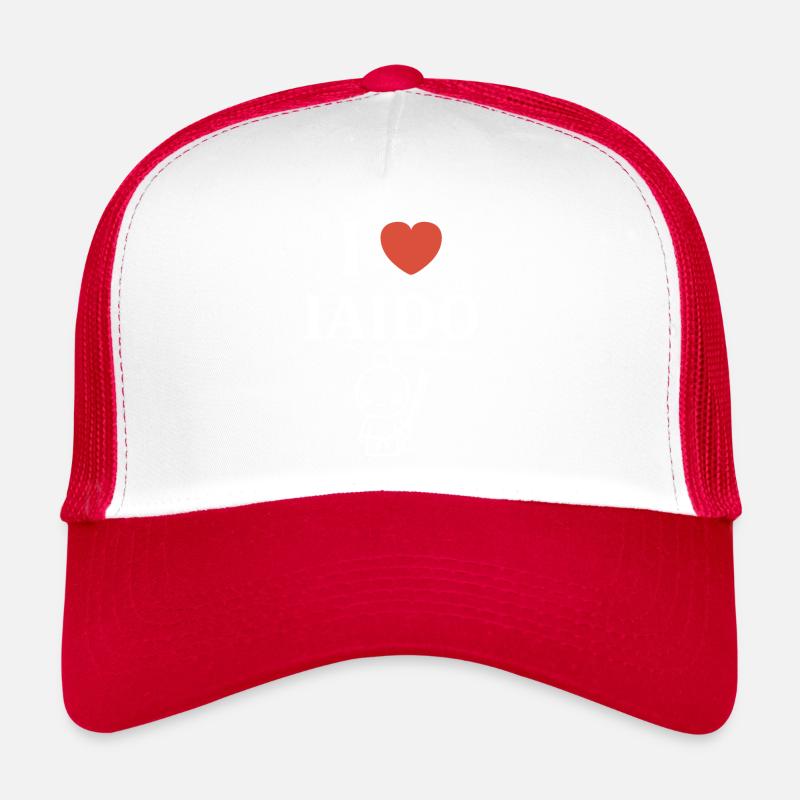 IAIDO - Casquette trucker  - blanc/rouge