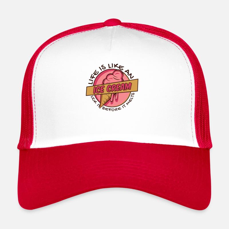 Das Leben ist wie eine Eismaschine Gelato Lover Eis Trucker Cap