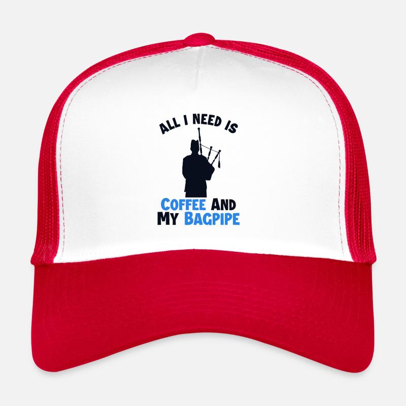 Le café et ma cornemuse Sarbacane Great Highland Casquette trucker 