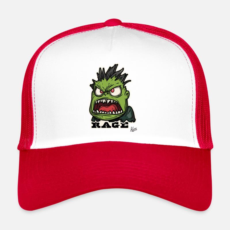 Angry Green Ogre Wrath Trucker Cap