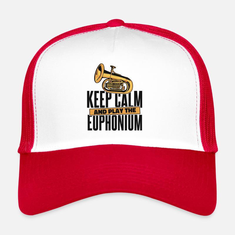 Restez calme et jouez de l’instrument euphonium Casquette trucker 