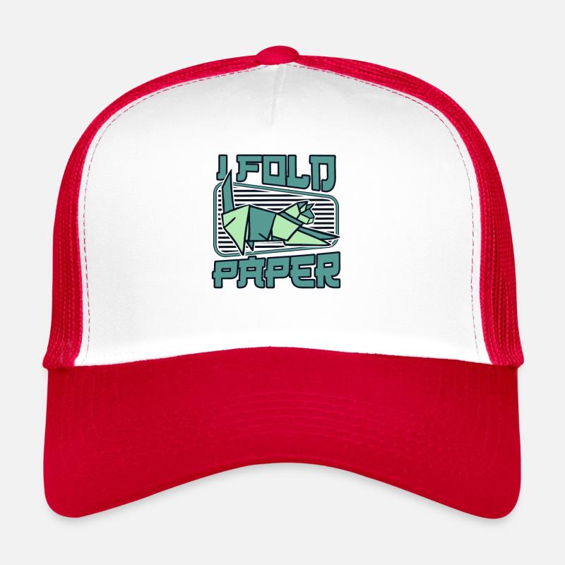 I Fold Paper Folding Owl Paper Crane Master Trucker Cap