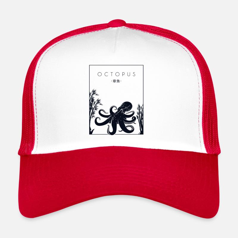 Pieuvre Chinois Hanzi Cephalopoda Octopodes Casquette trucker 