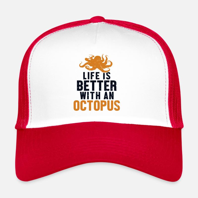 Life is Better with an Octopus Cephalopoda Trucker Cap