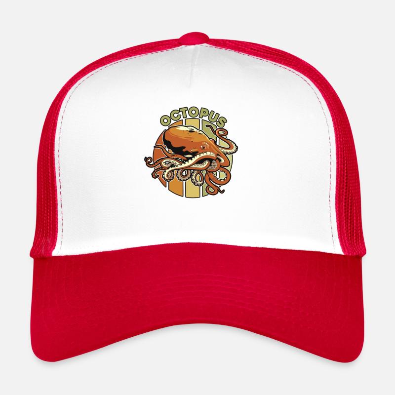 Rétro Céphalopode Octopodes Octopoda Lover Octopus Casquette trucker 