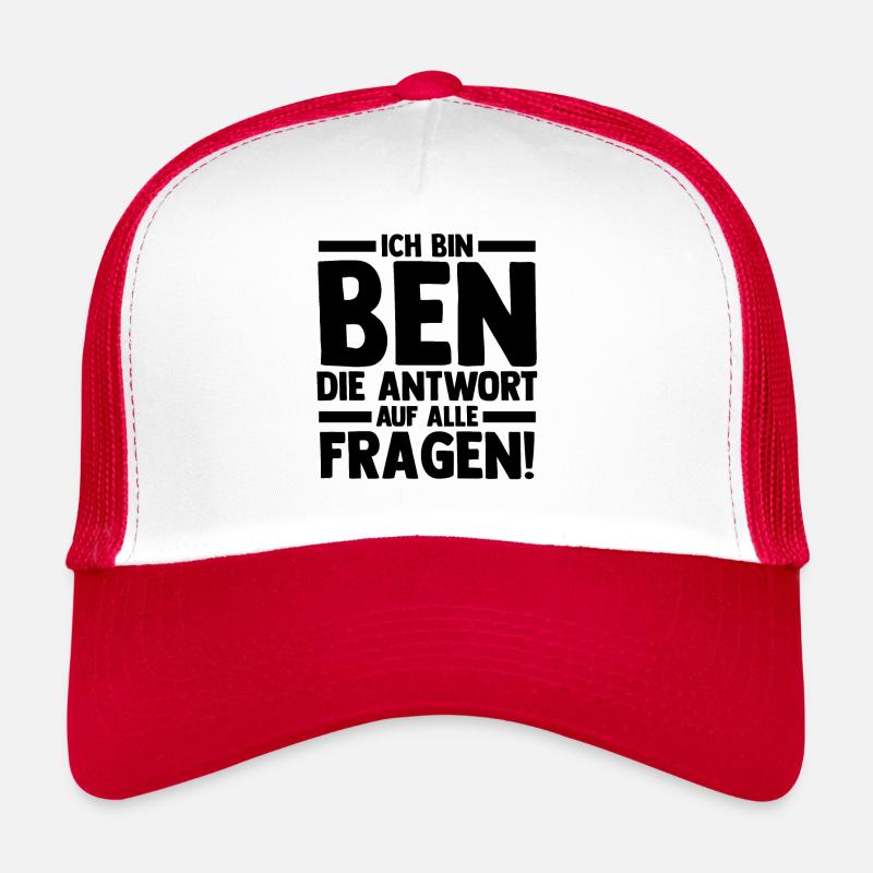 Prénom Ben Casquette trucker 