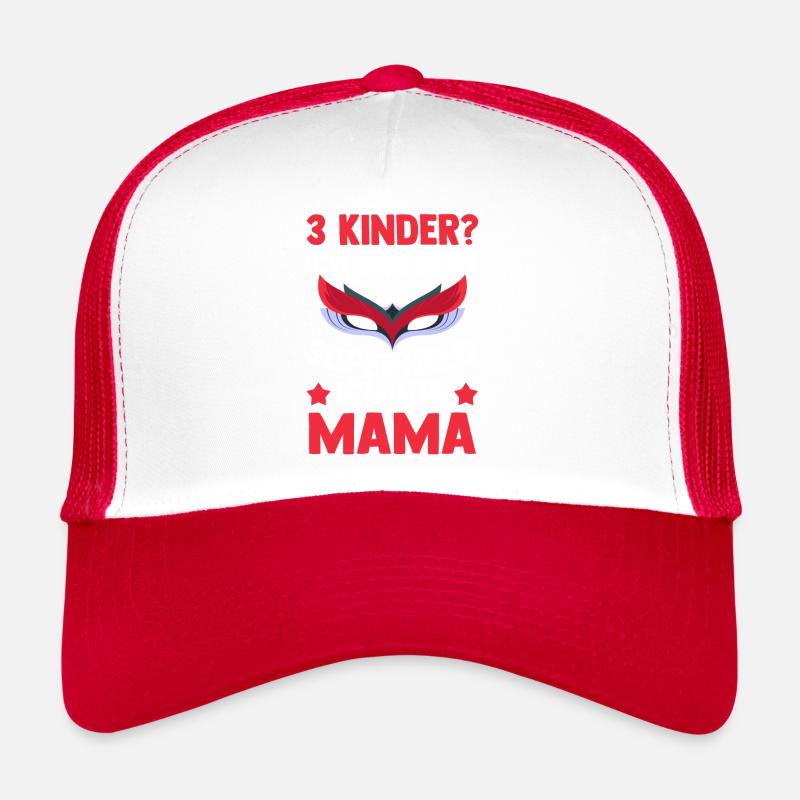 Mama Von 3 Kindern Superheldin Trucker Cap