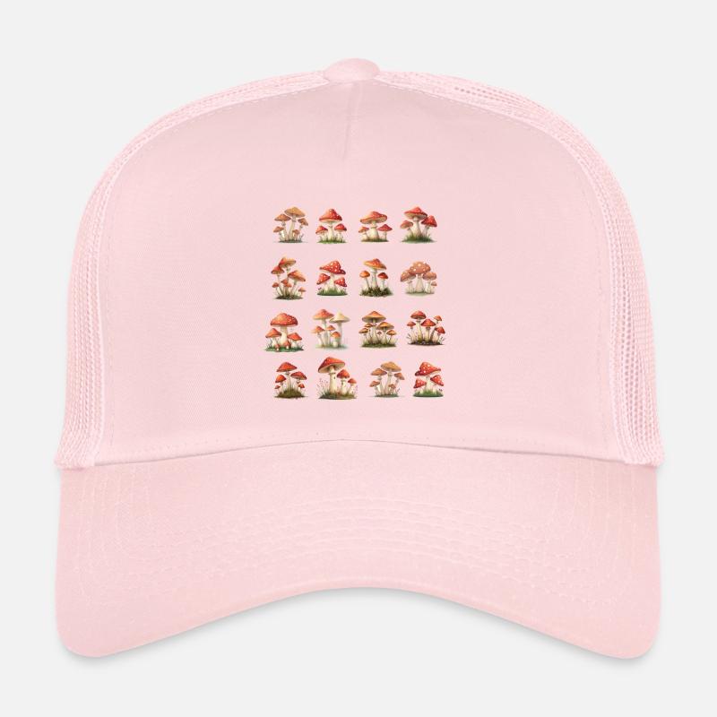 Red Mushrooms Trucker Cap